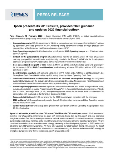 Thumbnail Ipsen Financial Report 2019