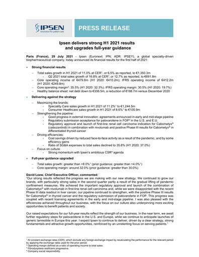 Thumbnail Ipsen Half-year Report 2021-h1