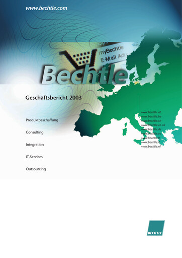 Thumbnail Bechtle Annual Report 2003