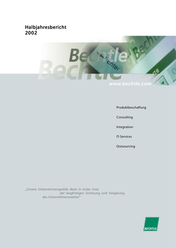 Thumbnail Bechtle Half-year Report 2002-h1