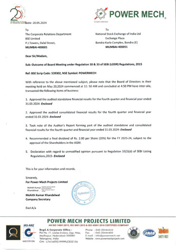 Miniature Power Mech Projects Rapport trimestriel 2024-q4