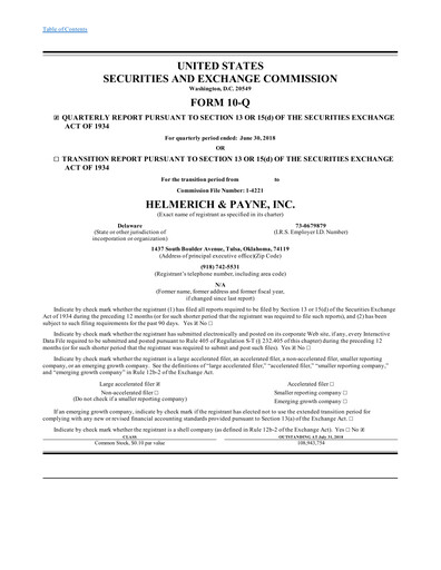 Thumbnail Helmerich & Payne

 Quarterly Report 2018-q3