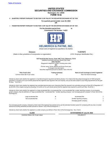 Thumbnail Helmerich & Payne

 Quarterly Report 2022-q3