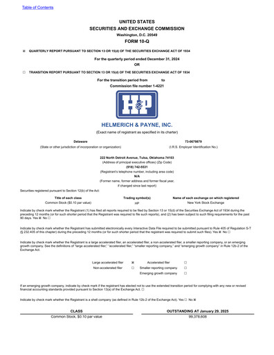 Thumbnail Helmerich & Payne

 Quarterly Report 2025-q1