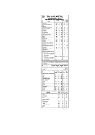 Thumbnail KCP Limited Quarterly Report 2011-q2