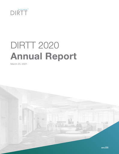 Miniature DIRTT Environmental Solutions Rapport annuel 2020