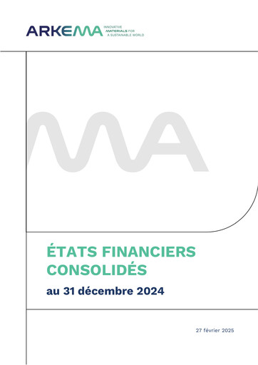 Thumbnail Arkema Financial Statement 2024