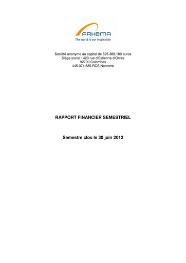 Thumbnail Arkema Half-year Report 2012-h1