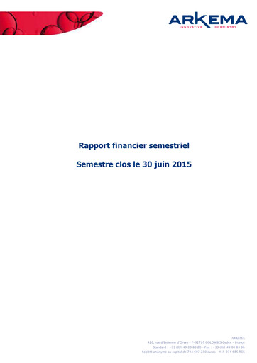 Thumbnail Arkema Half-year Report 2015-h1