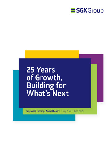 Thumbnail Singapore Exchange Annual Report 2025