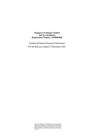 Thumbnail Singapore Exchange Half-year Report 2022-h1