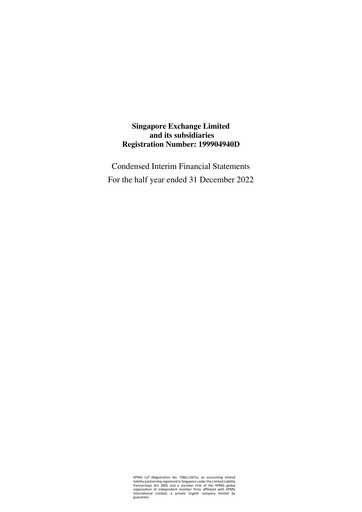 Thumbnail Singapore Exchange Half-year Report 2023-h1