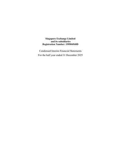Thumbnail Singapore Exchange Half-year Report 2026-h1
