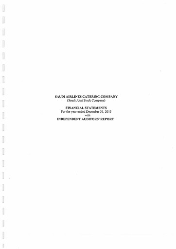 Thumbnail CATRION Catering Holding Company Financial Statement 2015