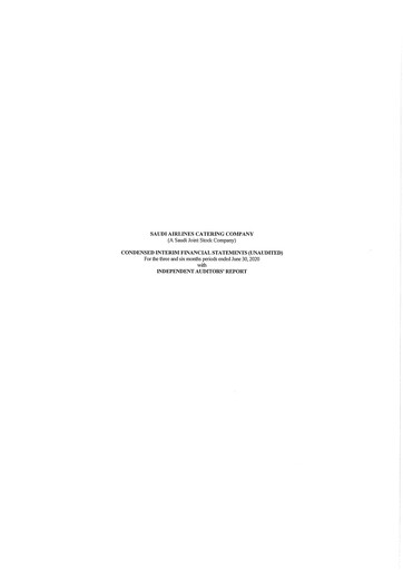 Thumbnail CATRION Catering Holding Company Financial Statement 2020-h1