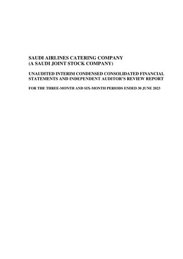 Thumbnail CATRION Catering Holding Company Financial Statement 2023-h1