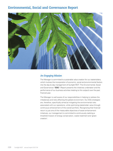 Thumbnail Sunlight REIT
 ESG Report 2017-2018
