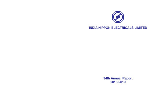 Thumbnail India Nippon Electricals Annual Report 2018-2019