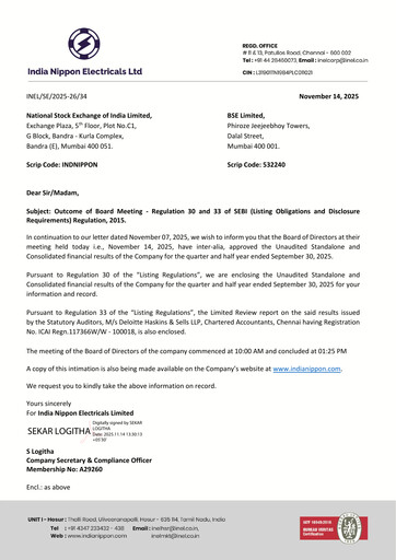 Thumbnail India Nippon Electricals Quarterly Report 2025-q2