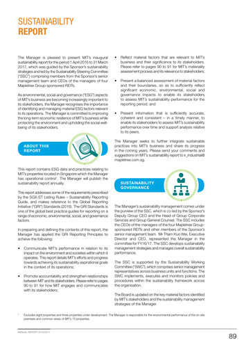 Thumbnail Mapletree Industrial Trust Sustainability Report 2017