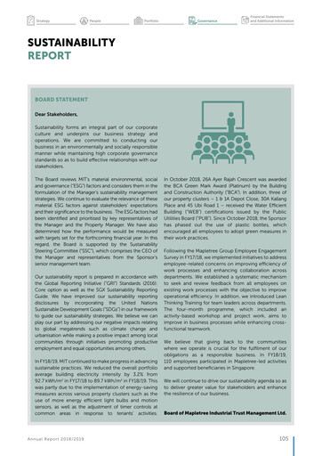 Thumbnail Mapletree Industrial Trust Sustainability Report 2019