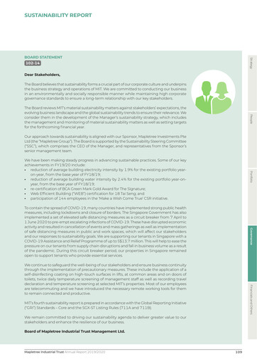Thumbnail Mapletree Industrial Trust Sustainability Report 2020