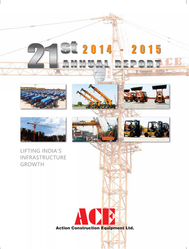 Miniature Action Construction Equipment Rapport annuel 2014-2015