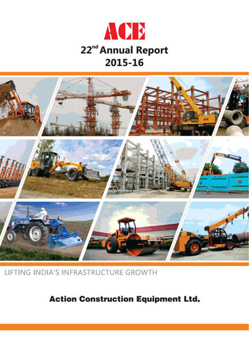 Miniature Action Construction Equipment Rapport annuel 2015-2016