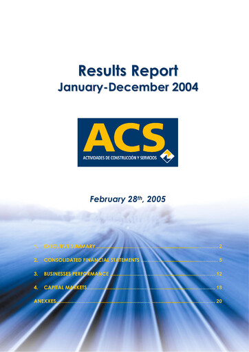 Thumbnail Grupo ACS
 Financial Report 2004