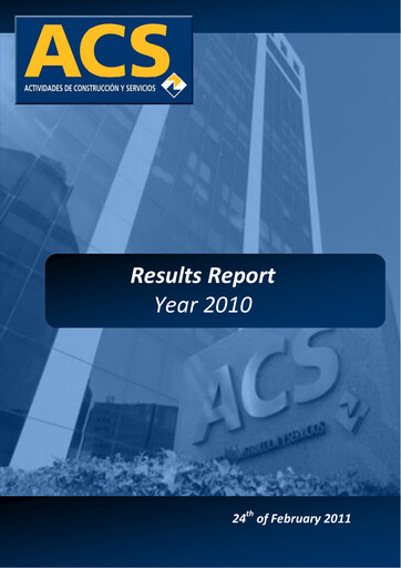 Thumbnail Grupo ACS
 Financial Report 2010