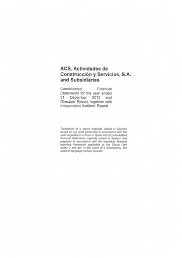 Thumbnail Grupo ACS
 Financial Statement 2013