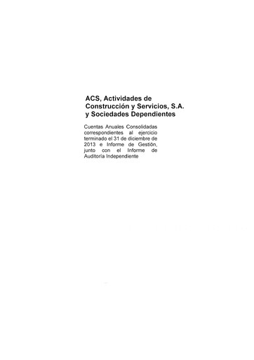 Thumbnail Grupo ACS
 Financial Statement 2013
