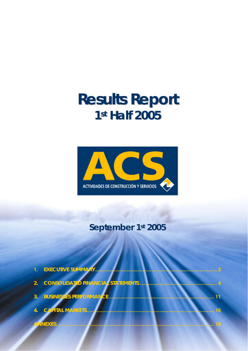 Thumbnail Grupo ACS
 Half-year Report 2005-h1
