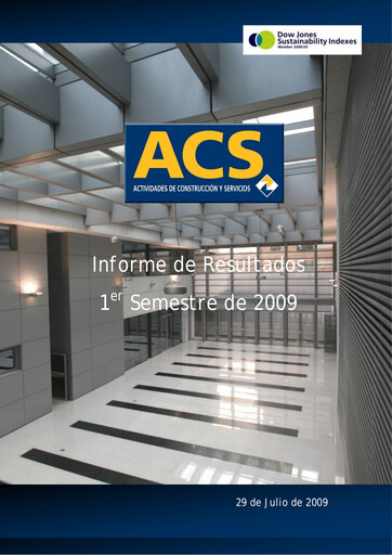 Thumbnail Grupo ACS
 Half-year Report 2009-h1