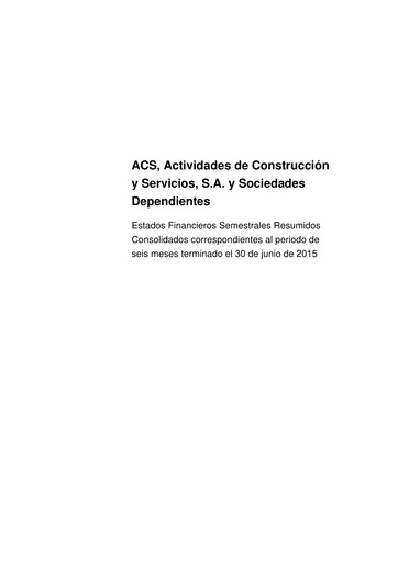 Thumbnail Grupo ACS
 Half-year Report 2015-h1
