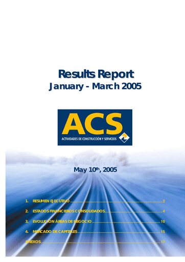 Thumbnail Grupo ACS
 Quarterly Report 2005-q1