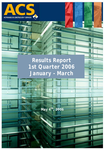 Thumbnail Grupo ACS
 Quarterly Report 2006-q1