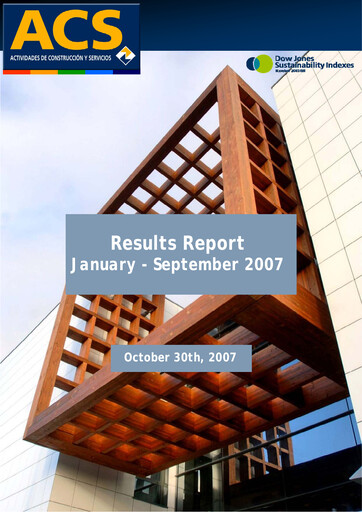 Thumbnail Grupo ACS
 Quarterly Report 2007-q3