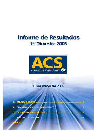 Thumbnail Grupo ACS
 Quarterly Report 2005-q1