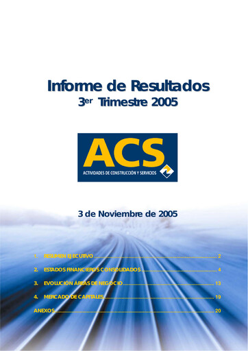 Thumbnail Grupo ACS
 Quarterly Report 2005-q3