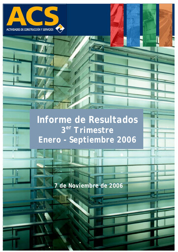 Thumbnail Grupo ACS
 Quarterly Report 2006-q3