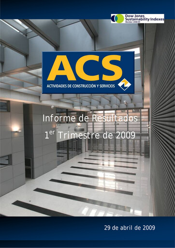 Thumbnail Grupo ACS
 Quarterly Report 2009-q1