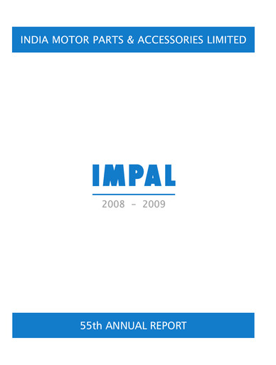 Vorschaubild India Motor Parts and Accessories Jahresbericht 2008-2009