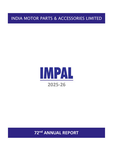 Thumbnail India Motor Parts and Accessories Annual Report 2025-2026