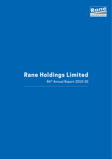 Miniature Rane Holdings Rapport annuel 2019-2020