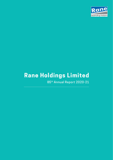 Miniature Rane Holdings Rapport annuel 2020-2021