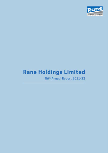 Miniature Rane Holdings Rapport annuel 2021-2022