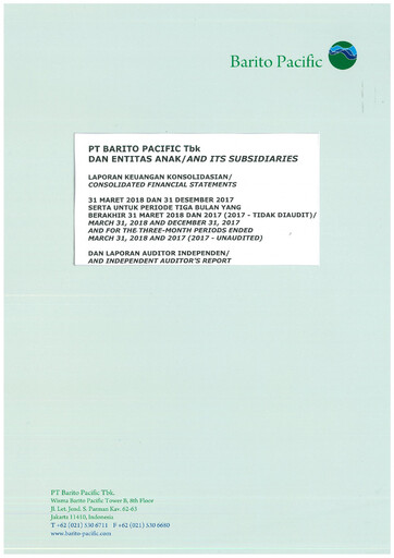 Miniature Barito Pacific
 Rapport trimestriel 2018-q1
