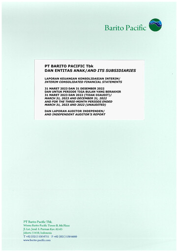 Thumbnail Barito Pacific
 Quarterly Report 2023-q1