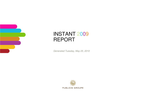 Thumbnail Publicis Groupe
 Annual Report 2009